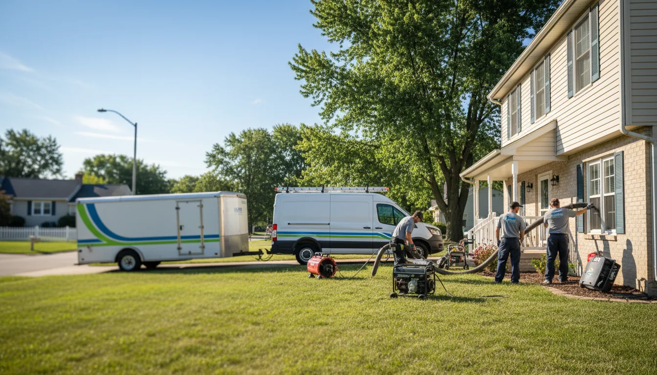 Flooded Basement Restoration And Cleanup With Repair in Branchville, IN near me